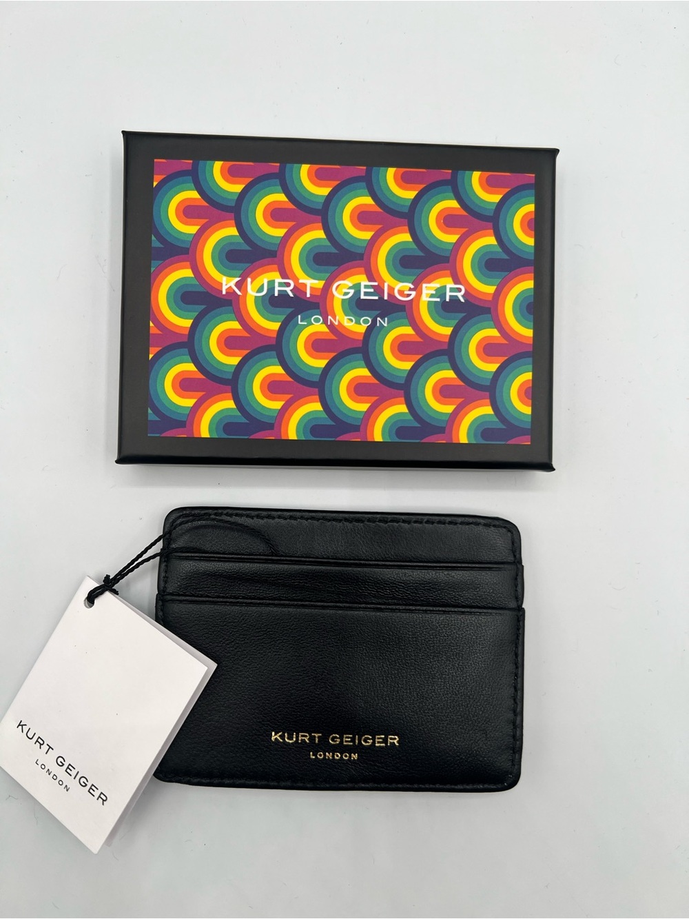 Kurt Geiger NWT Black Leather Cardholder